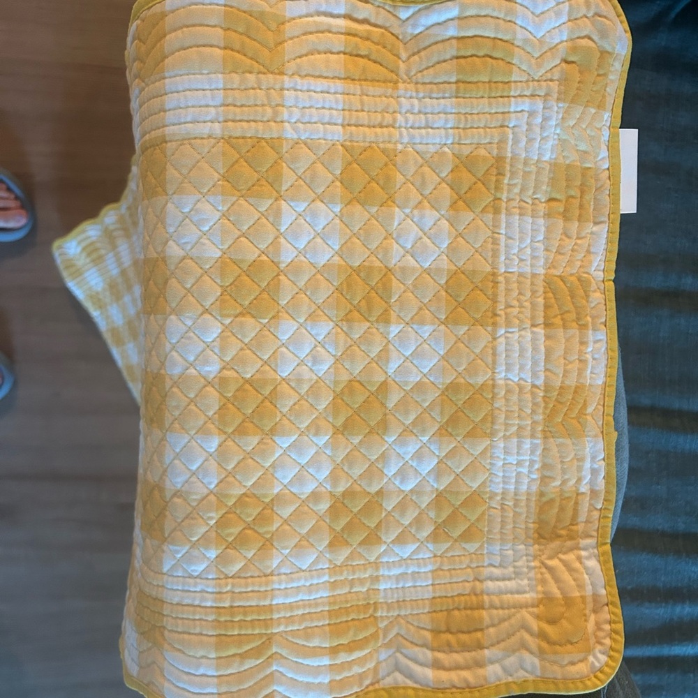 Laura Ashley Yellow and White Dining Table Runner